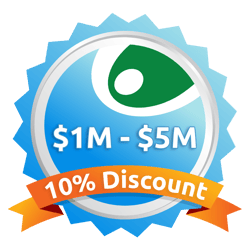 Small nonprofit discount program icon $1M-$5M
