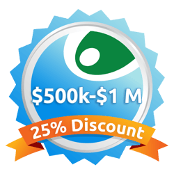 Small nonprofit discount program icon $500-$1M